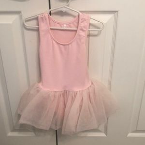 Two pink ballet leotards 4T - one with tutu and one without